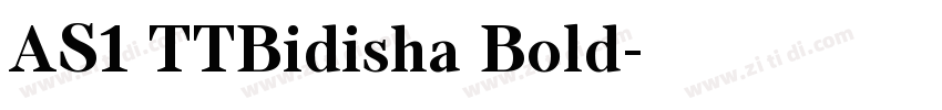 AS1 TTBidisha Bold字体转换